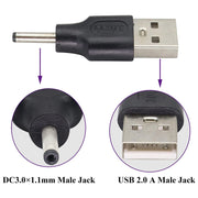 10 connettori di alimentazione CC maschio da 3,0 x 1,1 mm maschio a USB 2.0 maschio, 3.0 x 1.1mm