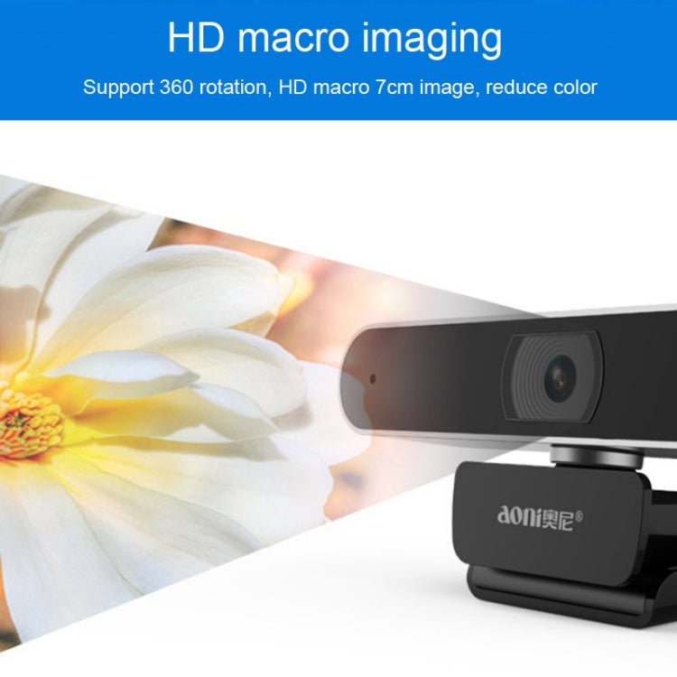 Aoni A30 Beauty FHD 1080P Smart IPTV WebCam Teleconferenza Insegnamento Trasmissione in diretta Fotocamera per computer con microfono, A30