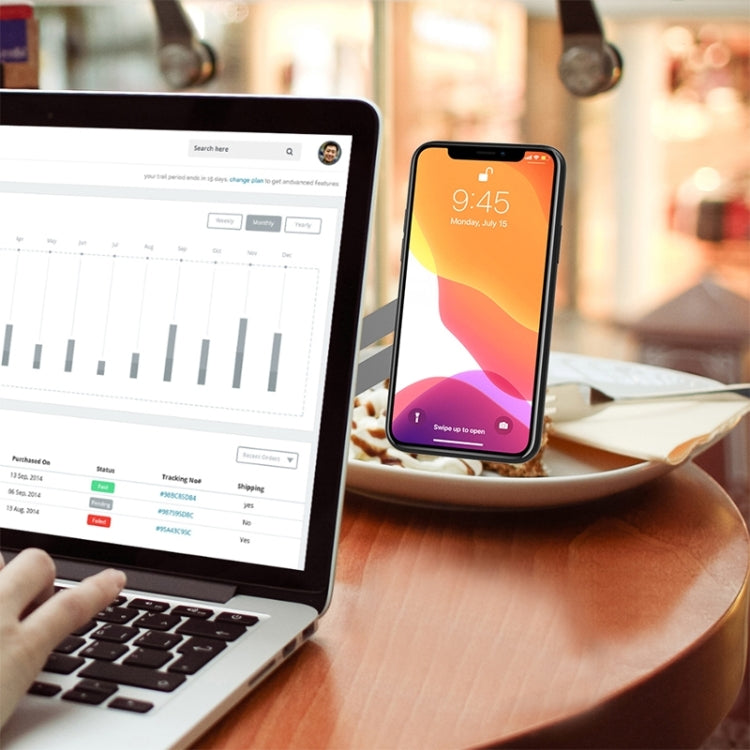 Staffa universale in alluminio per laptop e smartphone