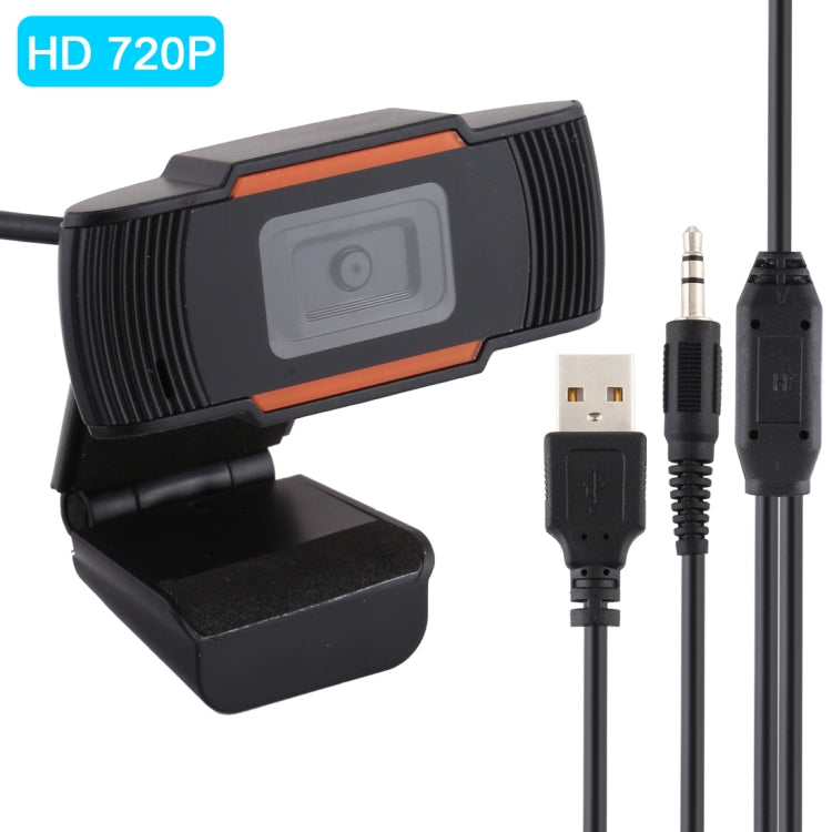 Fotocamera per computer ruotabile HD 720P Webcam USB Fotocamera per PC per Skype / Android TV, 720P
