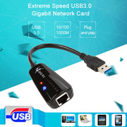 DIE WU TXA042 Realtek 8153 USB 3.0 a Gigabit Ethernet RJ45 LAN 10/100/1000Mbps Adattatore scheda di rete, TXA042