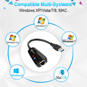 DIE WU TXA042 Realtek 8153 USB 3.0 a Gigabit Ethernet RJ45 LAN 10/100/1000Mbps Adattatore scheda di rete, TXA042