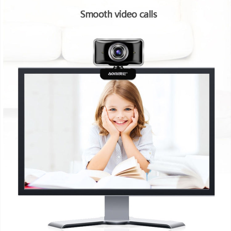 aoni C11 720P Telecamera per computer HD con messa a fuoco manuale grandangolare da 150 gradi con microfono, C11