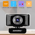 aoni C11 720P Telecamera per computer HD con messa a fuoco manuale grandangolare da 150 gradi con microfono, C11