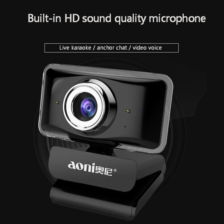aoni C11 720P Telecamera per computer HD con messa a fuoco manuale grandangolare da 150 gradi con microfono, C11