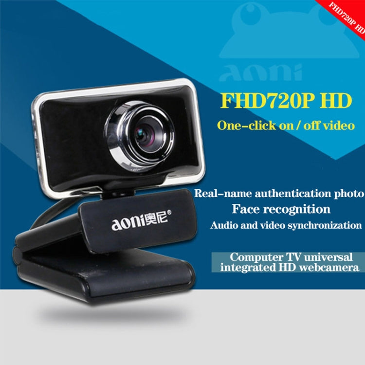 aoni C11 720P Telecamera per computer HD con messa a fuoco manuale grandangolare da 150 gradi con microfono, C11