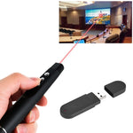 Penna laser wireless da 2,4 GHz per girare pagine di PowerPoint Penna per proiezione di presentazioni wireless multimediali con ricevitore USB, distanza telecomando: 30 m, 30m