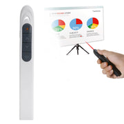 XM930 Penna laser wireless da 2,4 GHz per girare pagine di PowerPoint Penna per proiezione di presentazioni wireless multimediale con ricevitore USB, supporto promemoria batteria scarica, distanza telecomando: 100 m, 100m White, 100m Black
