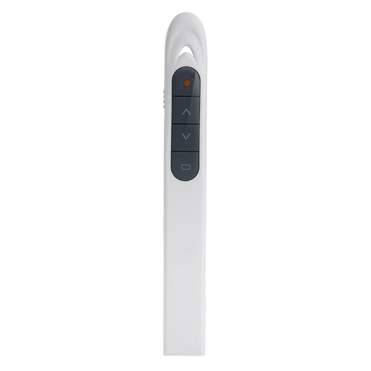 XM930 Penna laser wireless da 2,4 GHz per girare pagine di PowerPoint Penna per proiezione di presentazioni wireless multimediale con ricevitore USB, supporto promemoria batteria scarica, distanza telecomando: 100 m, 100m White, 100m Black