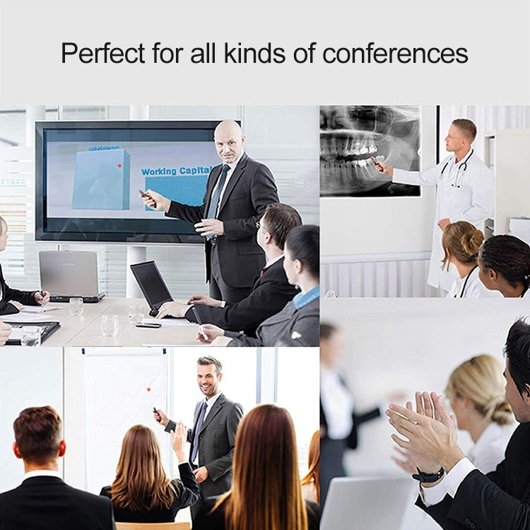 XM930 Penna laser wireless da 2,4 GHz per girare pagine di PowerPoint Penna per proiezione di presentazioni wireless multimediale con ricevitore USB, supporto promemoria batteria scarica, distanza telecomando: 100 m, 100m White, 100m Black