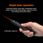 XM930 Penna laser wireless da 2,4 GHz per girare pagine di PowerPoint Penna per proiezione di presentazioni wireless multimediale con ricevitore USB, supporto promemoria batteria scarica, distanza telecomando: 100 m, 100m White, 100m Black