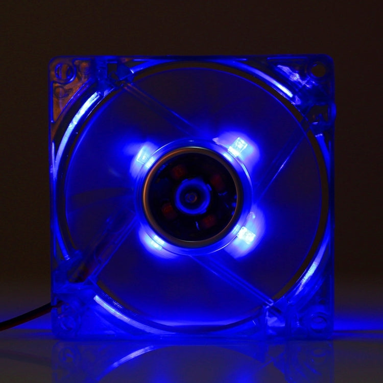 Ventola raffreddamento PC 80x80x25mm 4 pin DC 12V LED