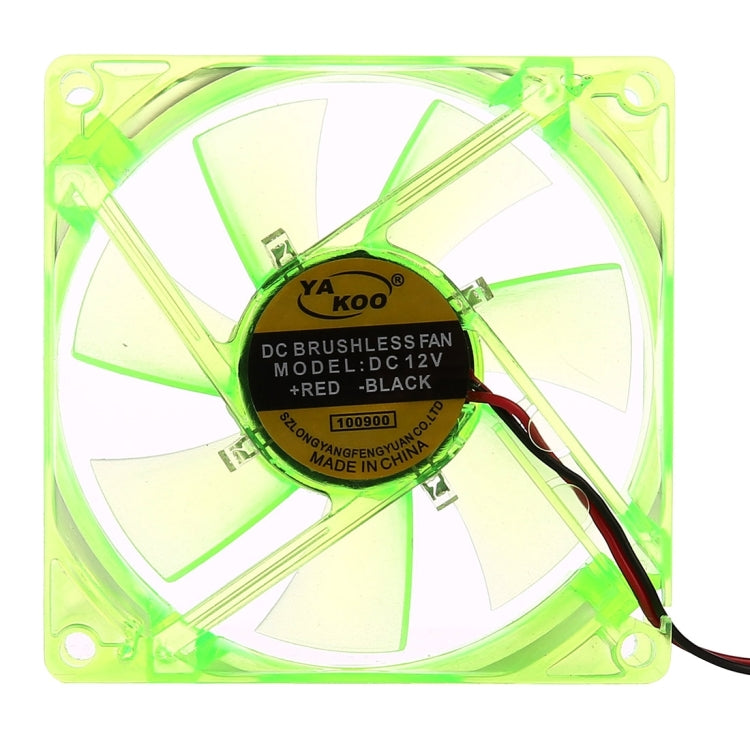Ventola raffreddamento PC 80x80x25mm 4 pin DC 12V LED