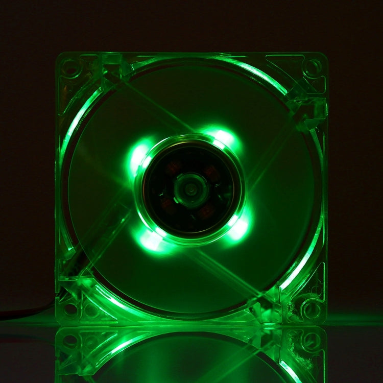 Ventola raffreddamento PC 80x80x25mm 4 pin DC 12V LED