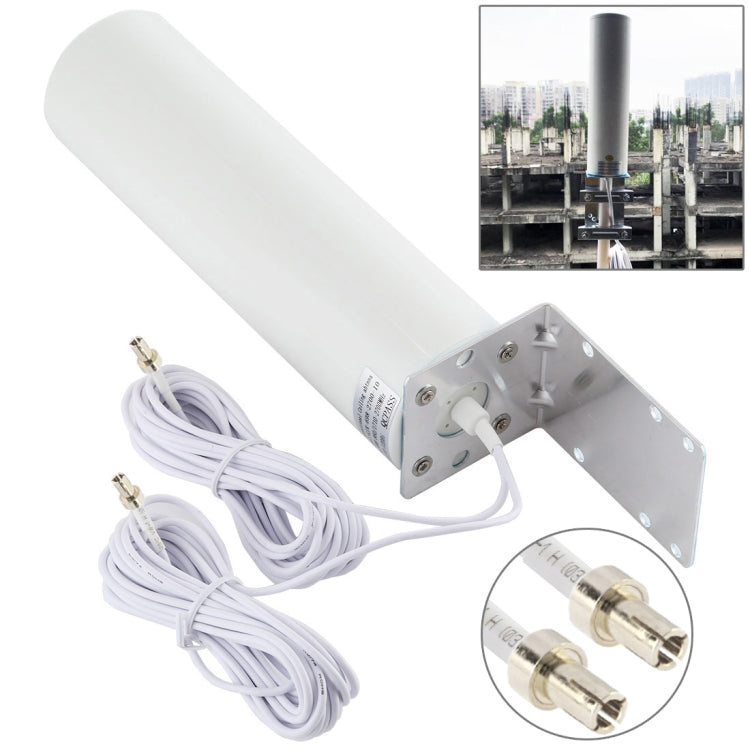 Antenna a cilindro esterna Omni 4G LTE WiFi 12DBi con TS9 maschio, TS9