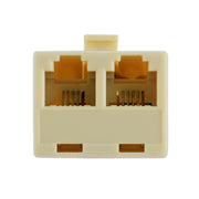Adattatore connettore prolunga per prolunga telefonica desktop a doppia porta RJ11, 2 RJ11 Female to RJ11 Male