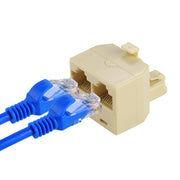 Adattatore di rete con connettore Ethernet LAN RJ45 a doppia porta, 2 RJ45 Female to RJ45 Male