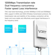 VONETS VAP11AC Mini Bridge Wireless 5G/2.4G con Ventola Versione 300Mbps + Ripetitore WiFi 900Mbps, Supporta Videosorveglianza e Controllo, VAP11AC
