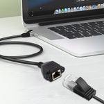 Cavo prolunga RJ45 femmina-maschio con bloccaggio 0,3 m