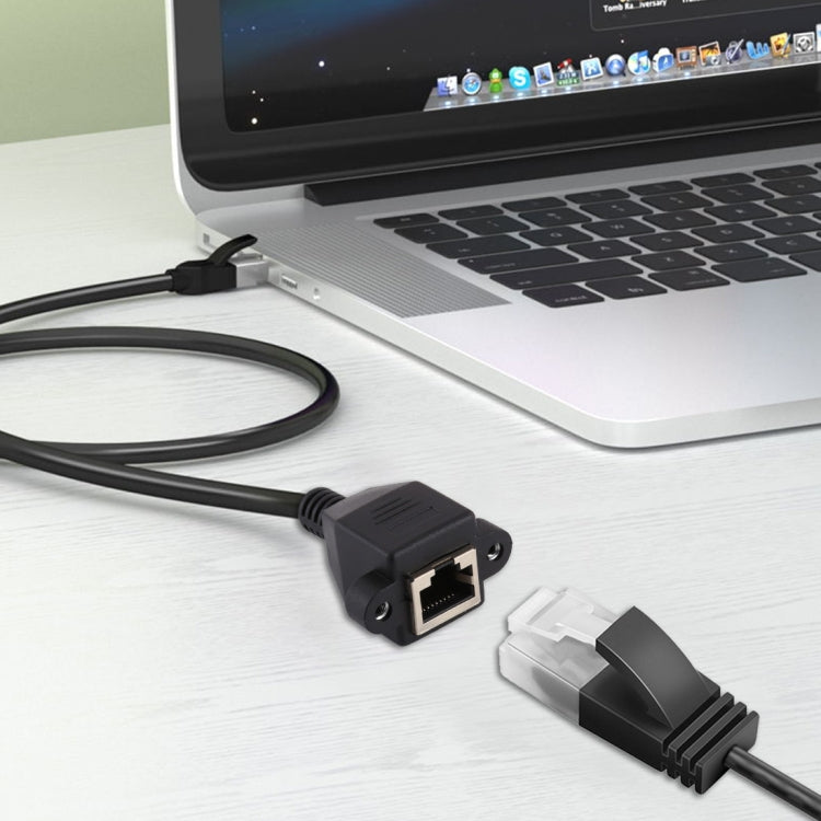 Cavo prolunga RJ45 femmina-maschio con bloccaggio 0,3 m