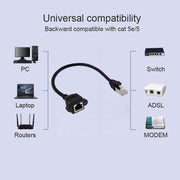 Cavo di prolunga con bloccaggio a vite per montaggio a pannello di rete CAT5E RJ45 femmina-maschio, lunghezza: 1 m, 1m