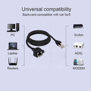 Cavo di prolunga con bloccaggio a vite per montaggio a pannello di rete CAT5E RJ45 femmina-maschio, lunghezza: 3 m, 3m