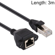 Cavo di prolunga con bloccaggio a vite per montaggio a pannello di rete CAT6E RJ45 femmina-maschio, lunghezza: 3 m, Length: 3m