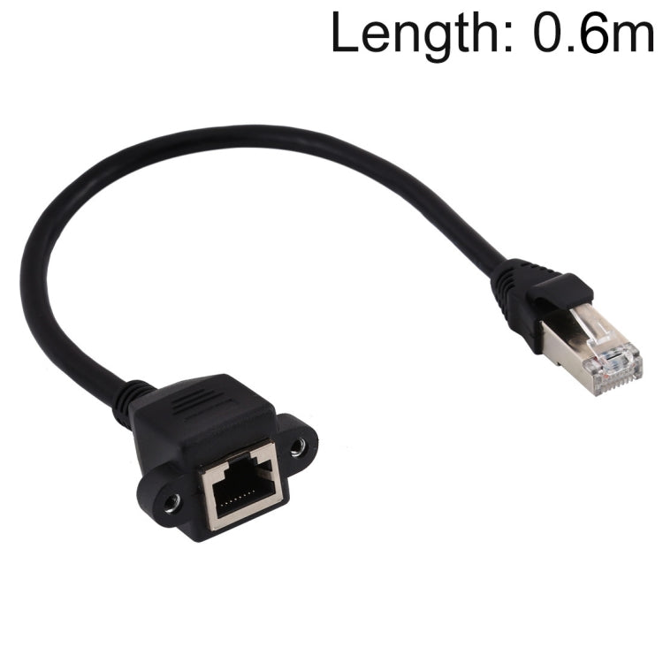 Cavo prolunga RJ45 femmina-maschio con bloccaggio 0,6 m