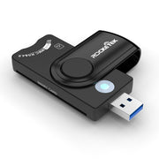 ROCKETEK CR310 USB 3.0 + Scheda TF + Scheda SD + Scheda SIM + Lettore di schede multifunzione Smart Card, USB 3.0