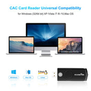 ROCKETEK CR310 USB 3.0 + Scheda TF + Scheda SD + Scheda SIM + Lettore di schede multifunzione Smart Card, USB 3.0