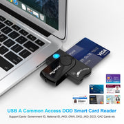 ROCKETEK CR310 USB 3.0 + Scheda TF + Scheda SD + Scheda SIM + Lettore di schede multifunzione Smart Card, USB 3.0