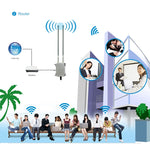 COMFAST CF-WA700 Qualcomm AR9341 Bridge di rete wireless da esterno 300Mbps/s con doppia antenna Adattatore POE 48V e modalità AP/router, funzione di classificazione, 85 dispositivi collegati in modo sincrono