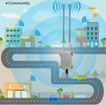 COMFAST CF-WA700 Qualcomm AR9341 Bridge di rete wireless da esterno 300Mbps/s con doppia antenna Adattatore POE 48V e modalità AP/router, funzione di classificazione, 85 dispositivi collegati in modo sincrono