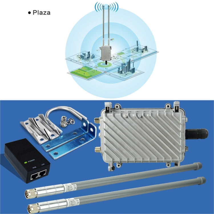 COMFAST CF-WA700 Qualcomm AR9341 Bridge di rete wireless da esterno 300Mbps/s con doppia antenna Adattatore POE 48V e modalità AP/router, funzione di classificazione, 85 dispositivi collegati in modo sincrono
