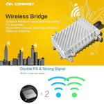 COMFAST CF-WA700 Qualcomm AR9341 Bridge di rete wireless da esterno 300Mbps/s con doppia antenna Adattatore POE 48V e modalità AP/router, funzione di classificazione, 85 dispositivi collegati in modo sincrono