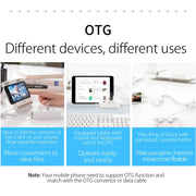 ORICO W5P-U2-100 HUB desktop USB 2.0 con cavo micro USB da 100 cm Alimentatore, W5P-U2-100 Black, W5P-U2-100 White