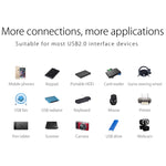 ORICO W5P-U2-100 HUB desktop USB 2.0 con cavo micro USB da 100 cm Alimentatore, W5P-U2-100 Black, W5P-U2-100 White