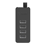 ORICO W5P-U2-100 HUB desktop USB 2.0 con cavo micro USB da 100 cm Alimentatore, W5P-U2-100 Black, W5P-U2-100 White