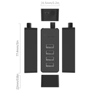 ORICO W5P-U2-100 HUB desktop USB 2.0 con cavo micro USB da 100 cm Alimentatore, W5P-U2-100 Black, W5P-U2-100 White