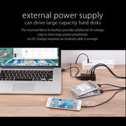 ORICO W5P-U2-100 HUB desktop USB 2.0 con cavo micro USB da 100 cm Alimentatore, W5P-U2-100 Black, W5P-U2-100 White