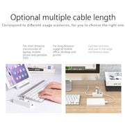 ORICO W5P-U2-100 HUB desktop USB 2.0 con cavo micro USB da 100 cm Alimentatore, W5P-U2-100 Black, W5P-U2-100 White