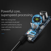 ORICO W5P-U2-100 HUB desktop USB 2.0 con cavo micro USB da 100 cm Alimentatore, W5P-U2-100 Black, W5P-U2-100 White