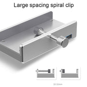 ORICO MH4PU HUB USB 3.0 a clip a 4 porte in lega di alluminio con cavo USB da 1 m, intervallo di larghezza clip: 10-32 mm (nero), MH4PU(Black), MH4PU(Silver)