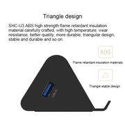 ORICO SHC-U3 Materiale ABS Desktop 4 porte HUB USB 3.0 con supporto per telefono/tablet e cavo USB da 1 m e indicatore LED, SHC-U3