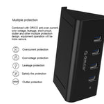 ORICO SHC-U3 Materiale ABS Desktop 4 porte HUB USB 3.0 con supporto per telefono/tablet e cavo USB da 1 m e indicatore LED, SHC-U3