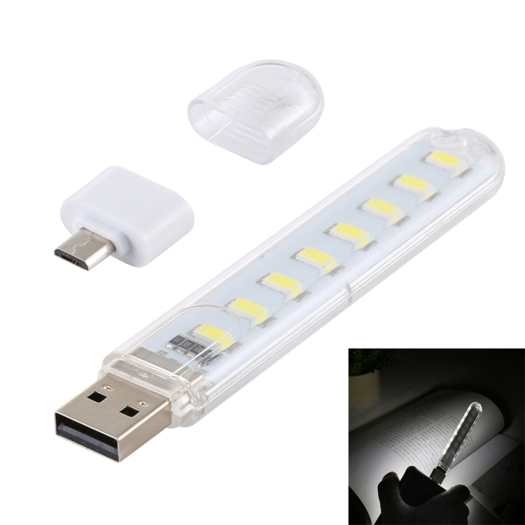 Luce notturna portatile LED USB 8LED 5V 200LM