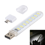 Luce notturna portatile LED USB 8LED 5V 200LM