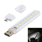 Luce notturna portatile LED USB 8LED 5V 200LM