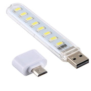Luce notturna portatile LED USB 8LED 5V 200LM