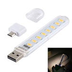 Luce notturna portatile LED USB 8LED 5V 200LM